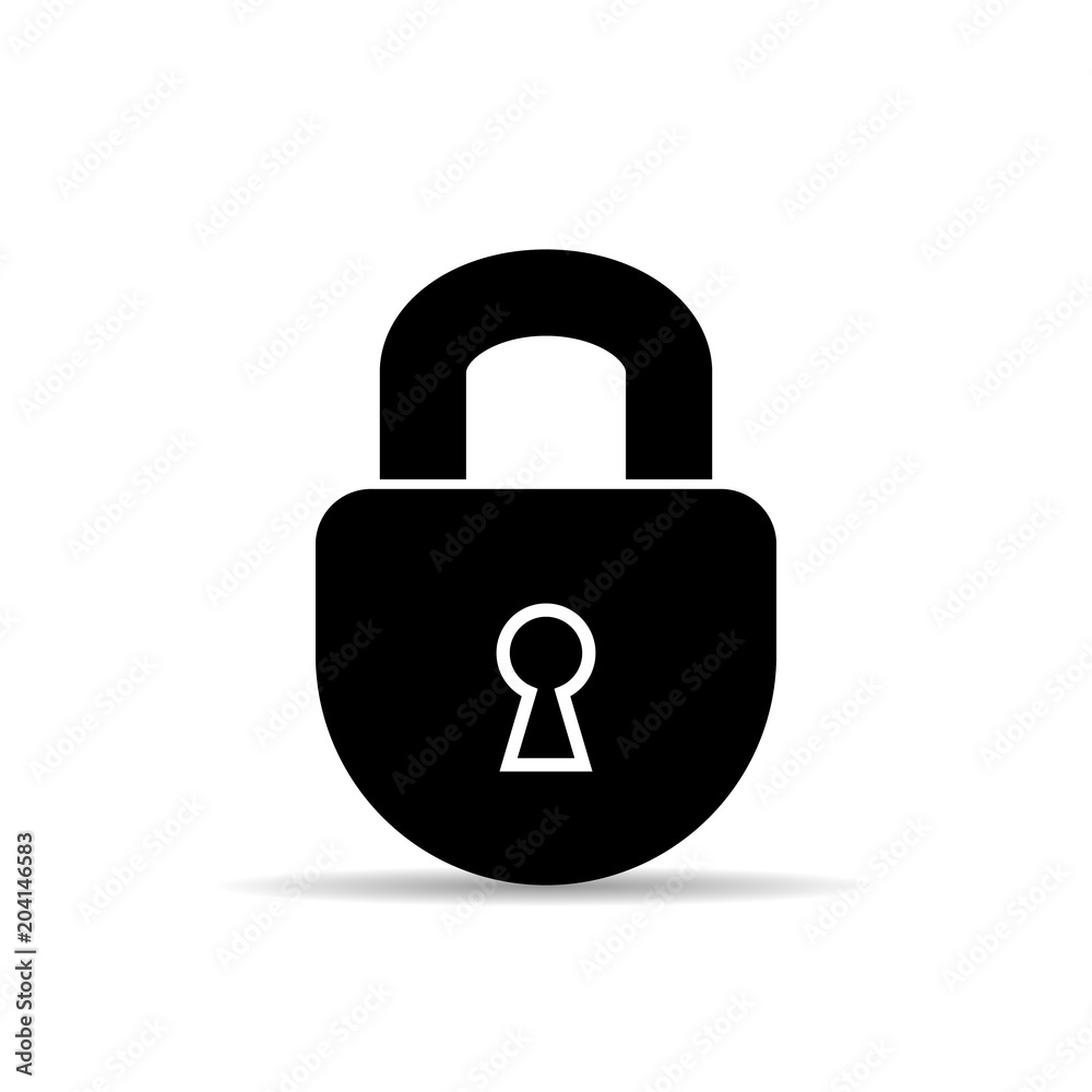 Lock icon. vector security icon. safety symbol. internet protection Lock icon. vector security icon. safety symbol. internet protection