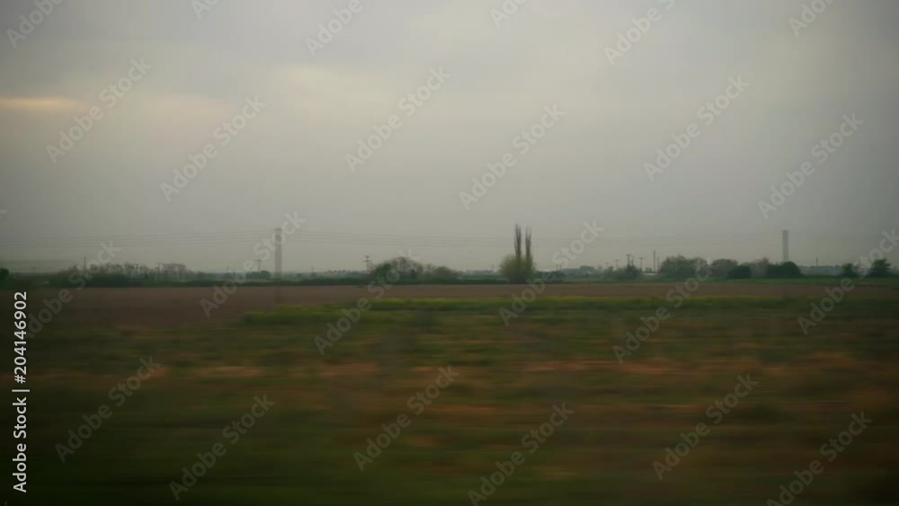 Window View from Train, Car or Bus Window View from Train, Car or Bus