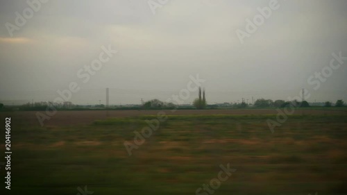 Window View from Train, Car or Bus photo