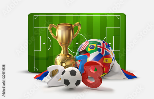 Russia soccer football 3D i...