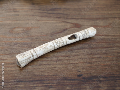 a whistle made from bone