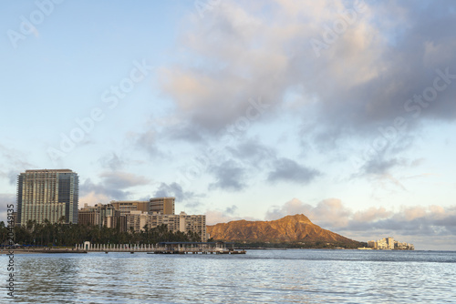 Waikiki Beach and Diamond Head of Honolulu Hawaii © misunseo