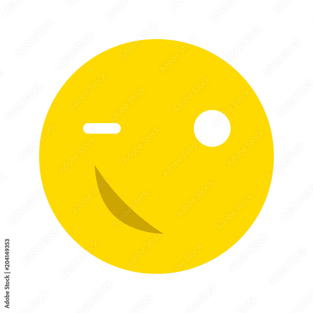 Fototapeta premium Happy smiley face emoticon icon