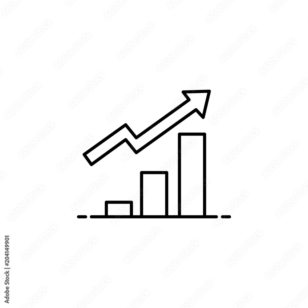 raising indicators of the schedule icon. Element of speed for mobile concept and web apps illustration. Thin line icon for website design and development, app development raising indicators of the schedule icon. Element of speed for mobile concept and web apps illustration. Thin line icon for website design and development, app development
