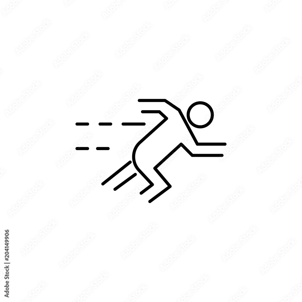 running man icon. Element of speed for mobile concept and web apps illustration. Thin line icon for website design and development, app development. Premium icon running man icon. Element of speed for mobile concept and web apps illustration. Thin line icon for website design and development, app development. Premium icon