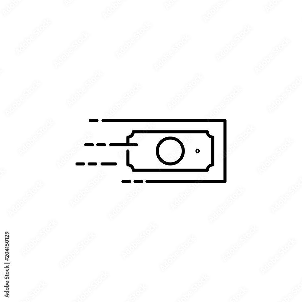 quick money transfer icon. Element of speed for mobile concept and web apps illustration. Thin line icon for website design and development, app development. Premium icon quick money transfer icon. Element of speed for mobile concept and web apps illustration. Thin line icon for website design and development, app development. Premium icon