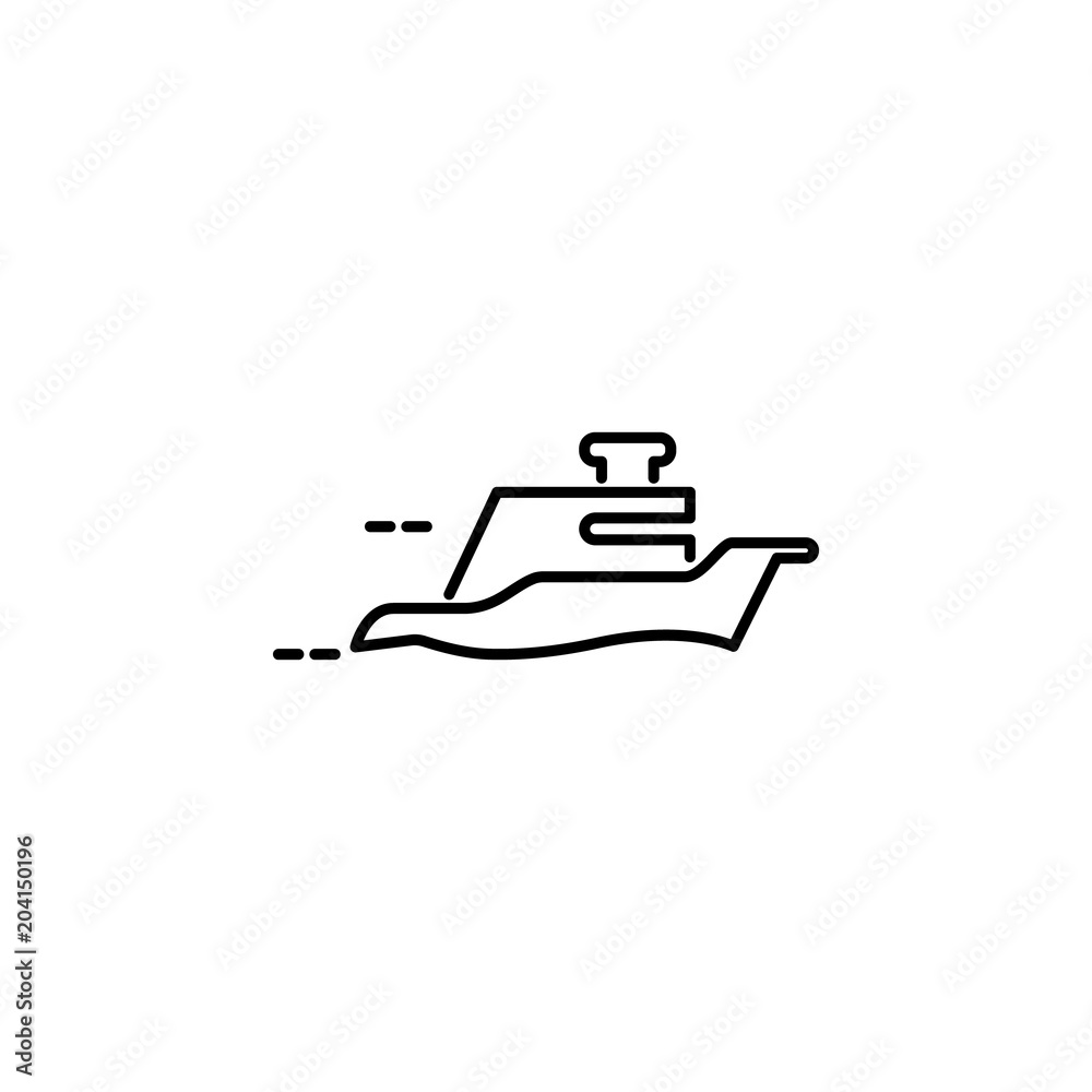 floating yacht icon. Element of speed for mobile concept and web apps illustration. Thin line icon for website design and development, app development. Premium icon floating yacht icon. Element of speed for mobile concept and web apps illustration. Thin line icon for website design and development, app development. Premium icon