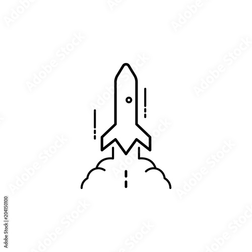 rocket icon. Element of speed for mobile concept and web apps illustration. Thin line icon for website design and development, app development. Premium icon