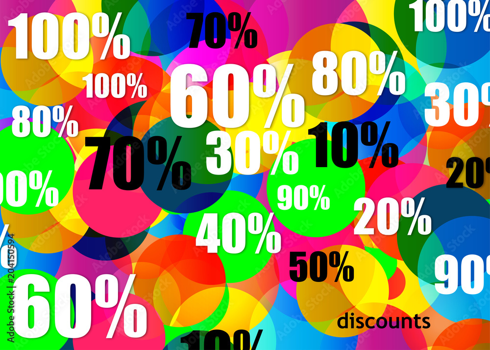 Discounts Vector Background