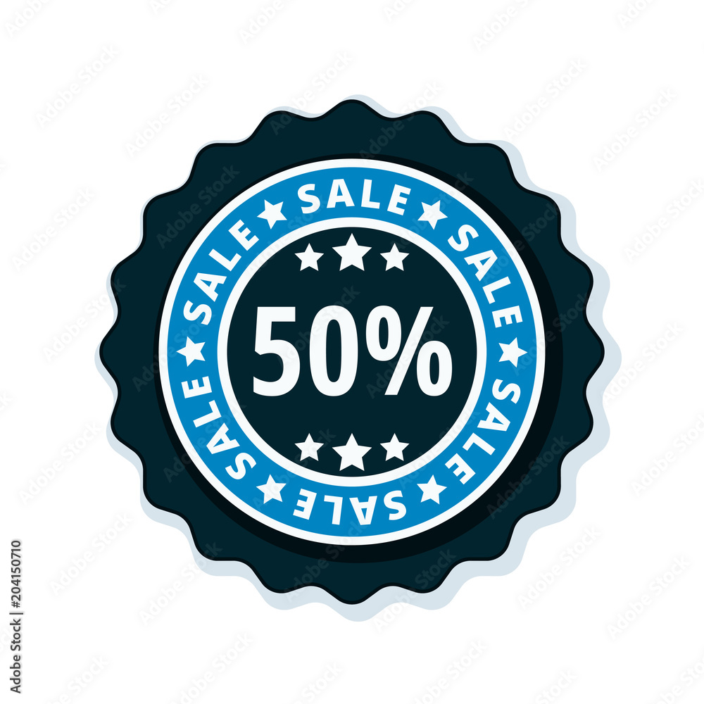 50% Sale label illustration 50% Sale label illustration