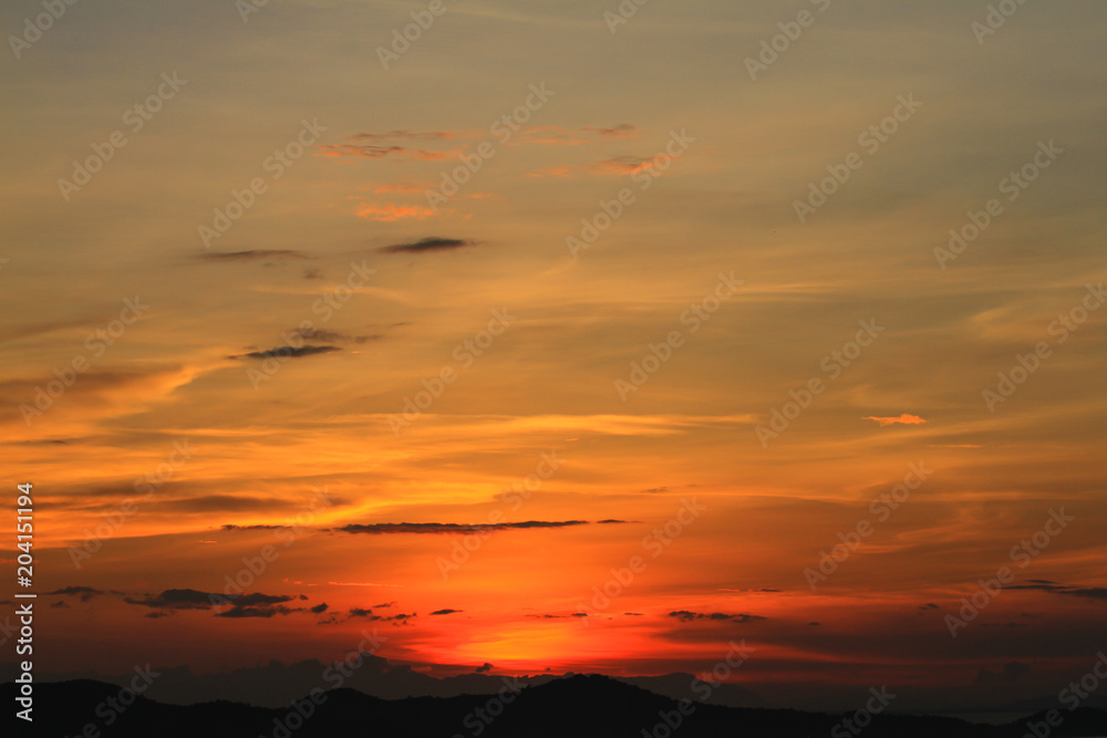 Fototapeta premium Beautiful sky on twilight time