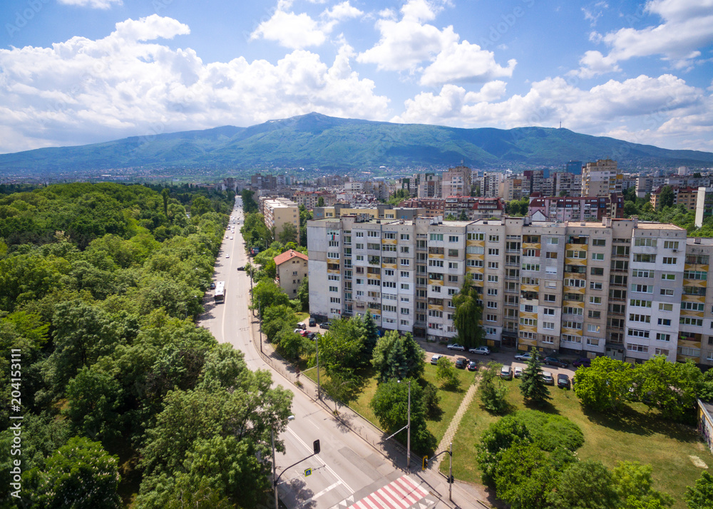 Fototapeta premium Sofia City Bulgaria / Aerial Photography