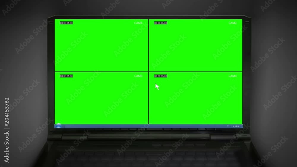 notebook cctv display of technology
