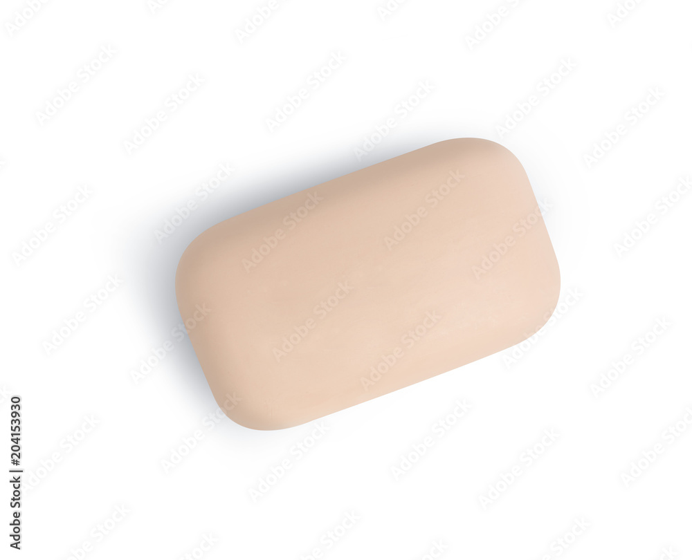 Fresh soap isolated on white background with clipping path Fresh soap isolated on white background with clipping path