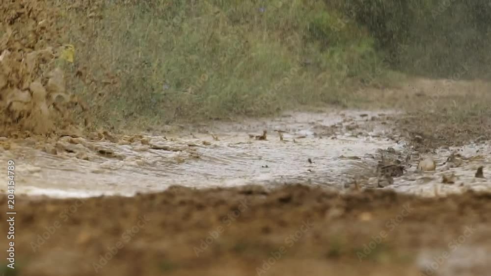 Shot of the Professional Motocross Driver Riding on His FMX Motorcycle on the Extreme Off-Road Track 4k Shot of the Professional Motocross Driver Riding on His FMX Motorcycle on the Extreme Off-Road Track 4k