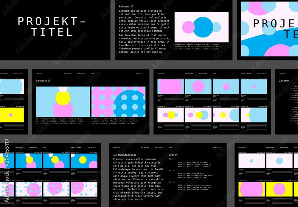 Abstraktes Storyboard-Layout Stock Template | Adobe Stock