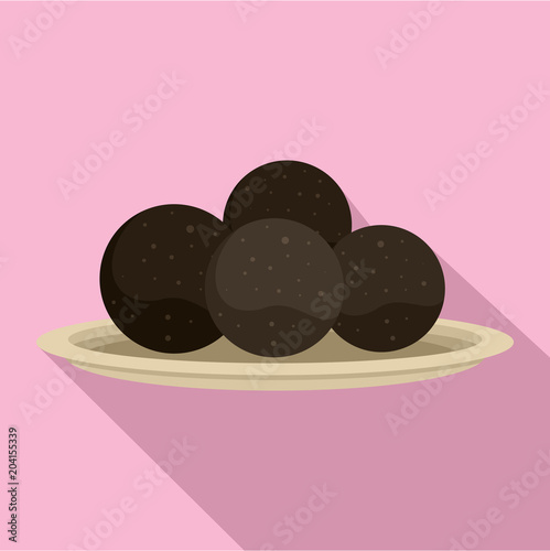 Sphere propolis icon. Flat illustration of sphere propolis vector icon for web design