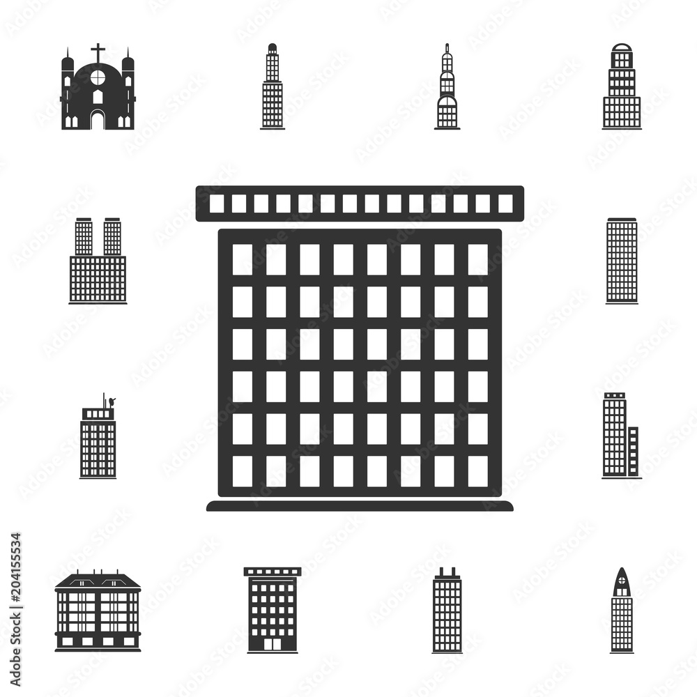 Skyscraper building icon. Simple element illustration. Skyscraper building symbol design from Buildings collection set. Can be used for web and mobile Skyscraper building icon. Simple element illustration. Skyscraper building symbol design from Buildings collection set. Can be used for web and mobile