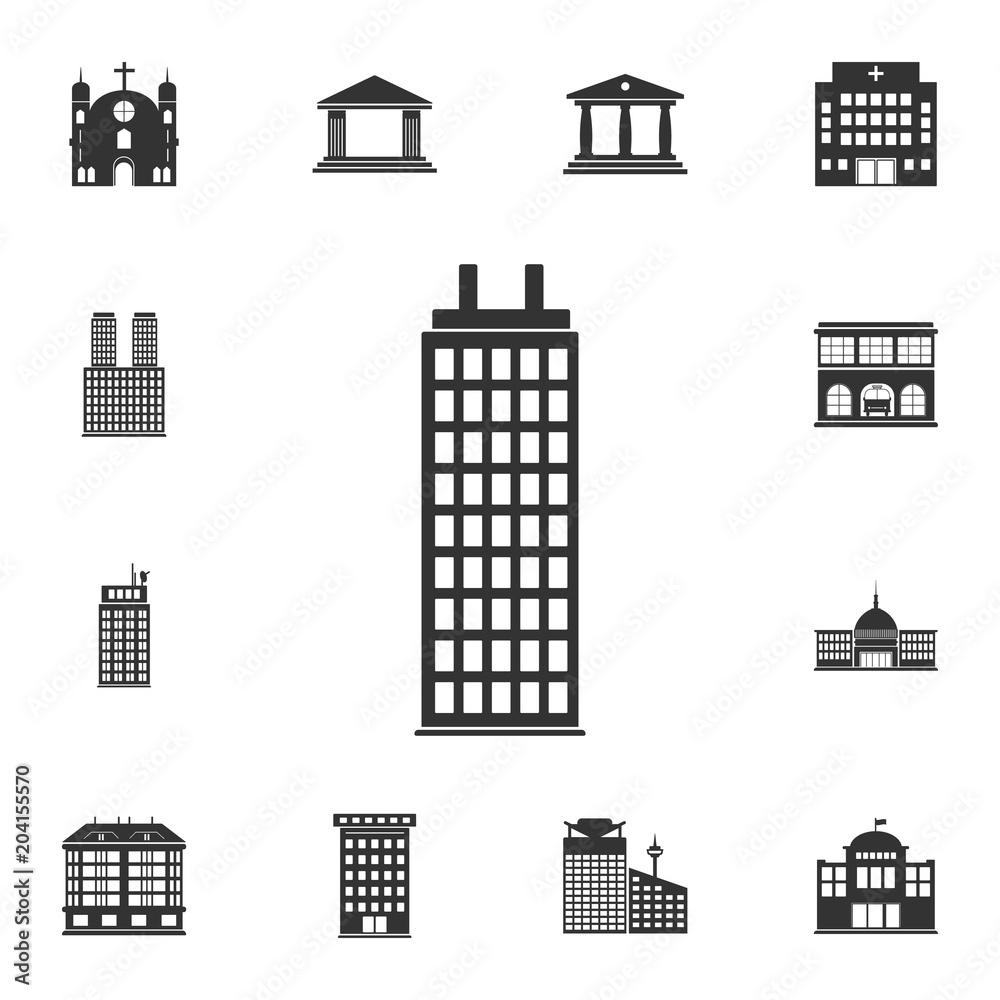 Office building icon. Simple element illustration. Office building symbol design  from Buildings collection set. Can be used for web and mobile