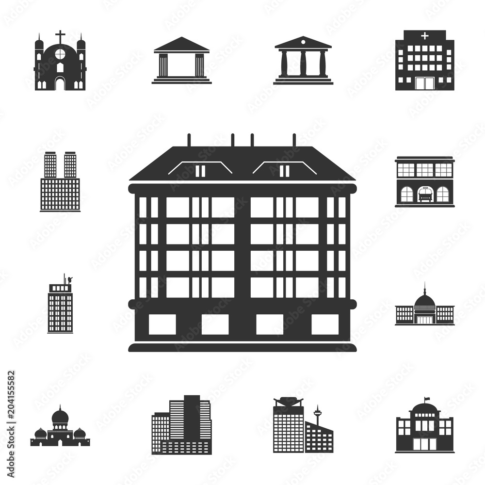 Factory icon. Simple element illustration. Factory symbol design  from Buildings collection set. Can be used for web and mobile