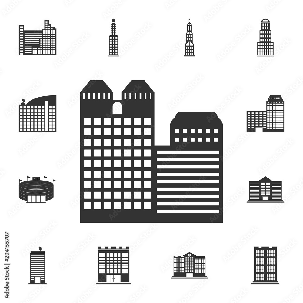 City building icon. Simple element illustration. City building symbol design  from Buildings collection set. Can be used for web and mobile