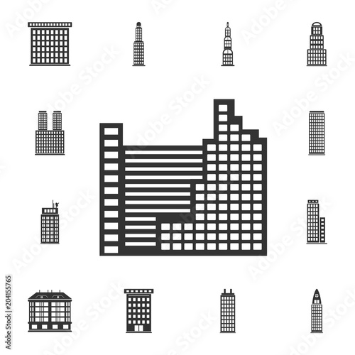 Skyscraper building icon. Simple element illustration. Skyscraper building symbol design  from Buildings collection set. Can be used for web and mobile