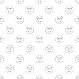 Love smile pattern vector seamless repeating for any web design