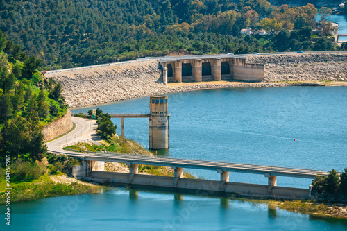 dam Tajo de la Encantada in gorge Chorro, Malaga province, Spain