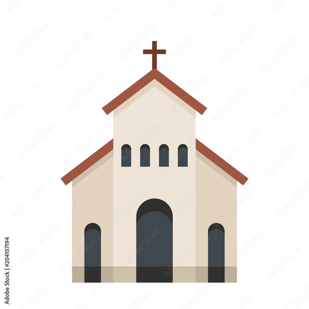 Religious church icon. Flat illustration of religious church vector icon for web