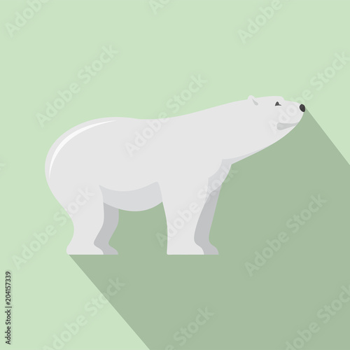 Watching of polar bear icon. Flat illustration of watching of polar bear vector icon for web design