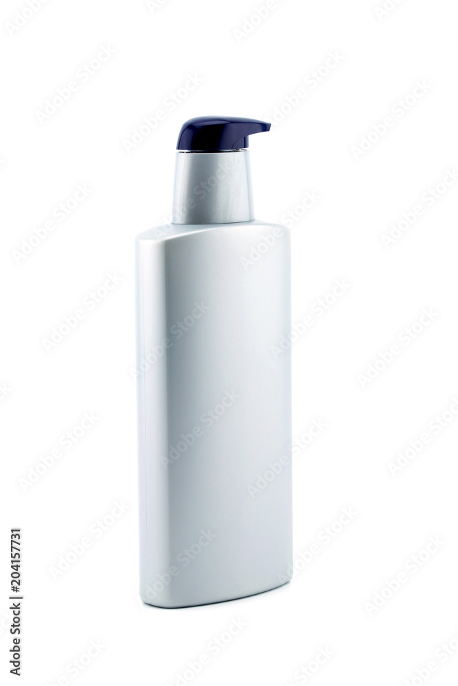 plastic bottle lotion on white background, clipping part plastic bottle lotion on white background, clipping part