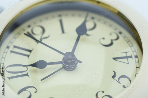 Photo clock face. Close-up