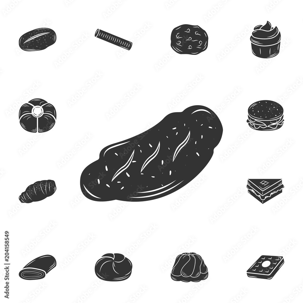 Bun icon. Simple element illustration. Bun symbol design  from Bakery collection set. Can be used for web and mobile