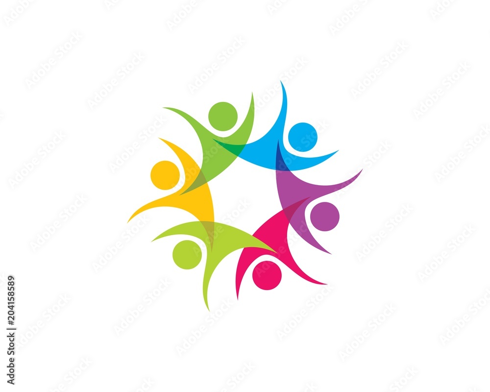 Community, network and social icon design template Community, network and social icon design template