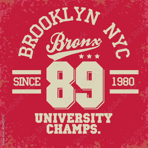 Sport wear typography emblem, t-shirt stamp graphics