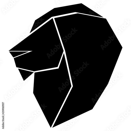 Fototapeta Naklejka Na Ścianę i Meble -  Abstract low poly lion icon