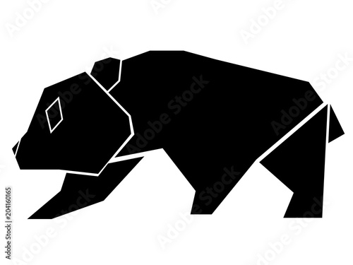 Fototapeta Naklejka Na Ścianę i Meble -  Abstract low poly panda icon