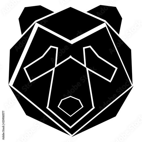 Fototapeta Naklejka Na Ścianę i Meble -  Abstract low poly panda icon