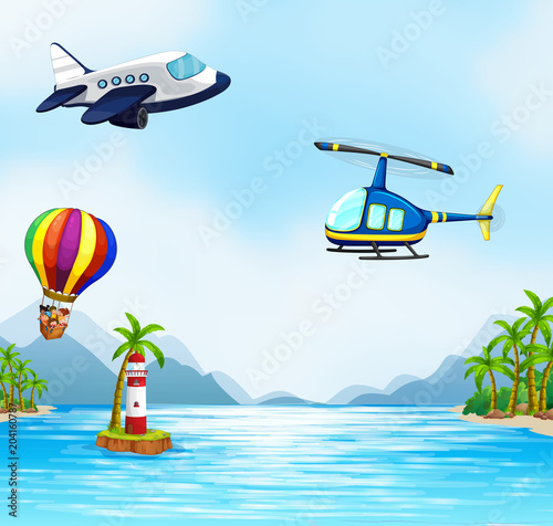 Aerial Transportation Over the Ocean