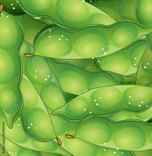 Organic Green Pea Seamless Template