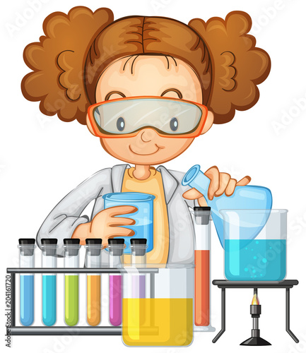 A Student in Science Lab Class