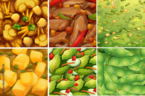 Close Up Healthy Food Set