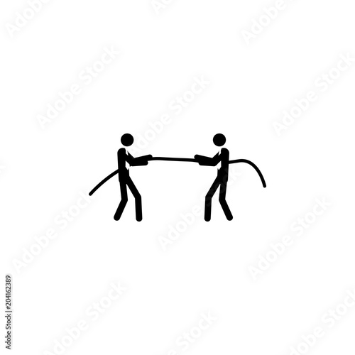 tug of both sides illustration. Element of conflict icon. Premium quality graphic design icon. Signs and symbols collection icon for websites, web design, mobile app