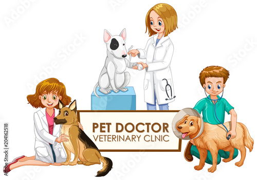 Veterinarian Doctors with pets