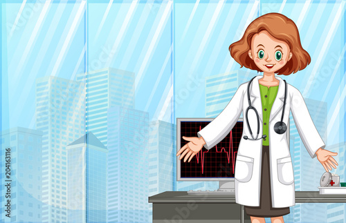 A Doctor in Modern Hospital