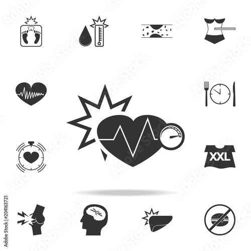increased blood pressure  icon. Detailed set of obesity icons. Premium graphic design. One of the collection icons for websites, web design, mobile app