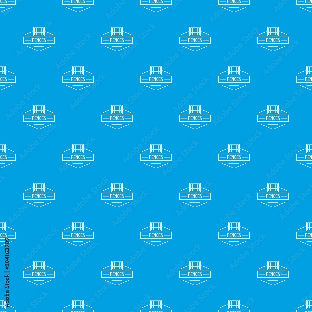 Fence metal pattern vector seamless blue Fence metal pattern vector seamless blue