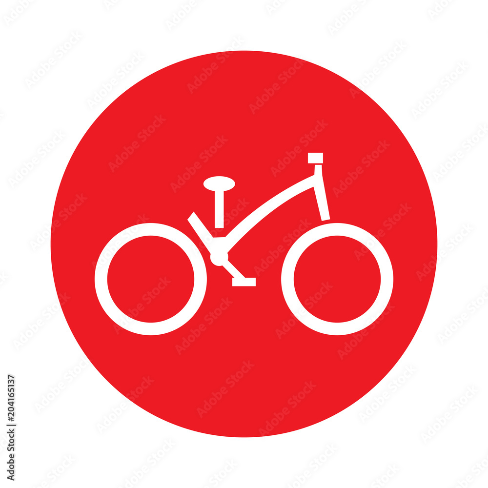 Bicycle in a label Bicycle in a label