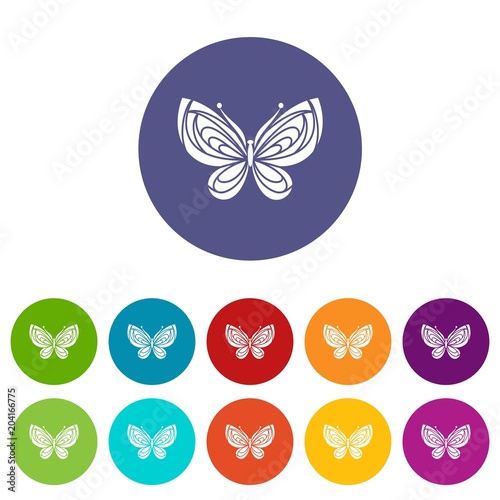 Beautiful butterfly icon, simple style