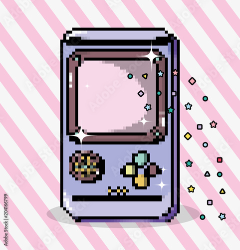 Pixel art tetris videogame